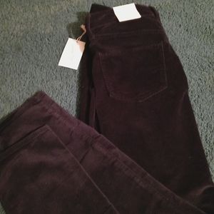 Black corduroy high rise skinny jeans